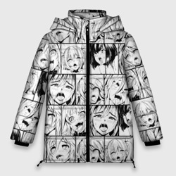 Женская зимняя куртка Oversize Ahegao pattern