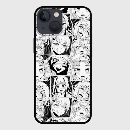 Чехол для iPhone 13 mini Ahegao узор