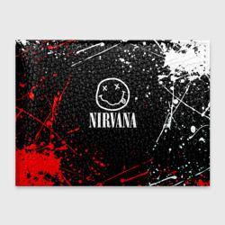 Обложка для студенческого билета Nirvana брызги красок