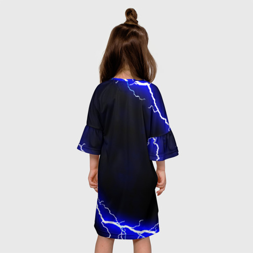 Детское платье 3D с принтом The Last of Us молнии, вид сзади #2