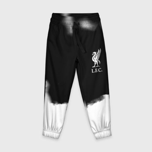 Детские брюки 3D с принтом Liverpool текстура, вид спереди #2