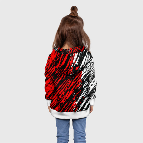 Детская толстовка 3D Silent hill краски белые и красные штрихи, цвет белый - фото 5