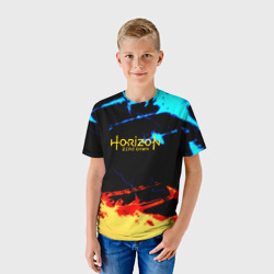 Детская футболка 3D Horizon zero dawn огонь и лёд - фото 2