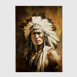 Постер Североамериканский индеец