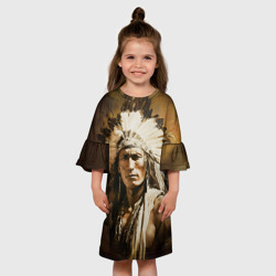 Детское платье 3D Североамериканский индеец - фото 2
