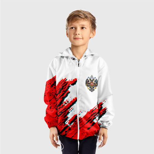 Детская ветровка 3D Россия герб империя, цвет белый - фото 3