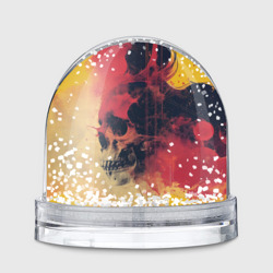 Игрушка Снежный шар Череп в красном дыму