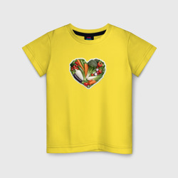 Сердце из овощей – Детская футболка хлопок с принтом купить со скидкой в -20%