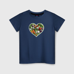 Сердце из овощей – Детская футболка хлопок с принтом купить со скидкой в -20%
