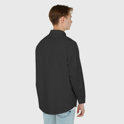 Рубашка с принтом NoSolo Leveling для любого человека, вид сзади №2. Цвет основы: белый