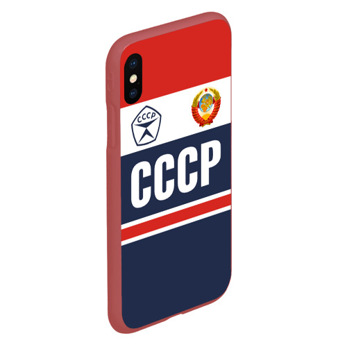 Чехол для iPhone XS Max матовый с принтом СССР - Союз Советских Социалистических Республик, вид сбоку #3
