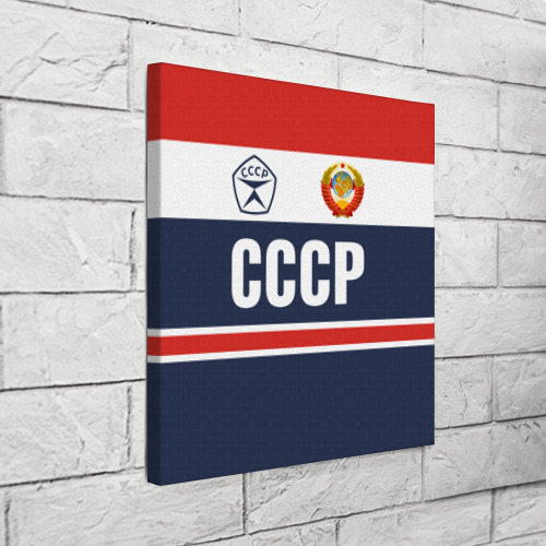 Холст квадратный СССР - Союз Советских Социалистических Республик, цвет 3D печать - фото 3