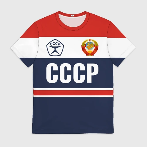 Мужская футболка 3D СССР - Союз Советских Социалистических Республик