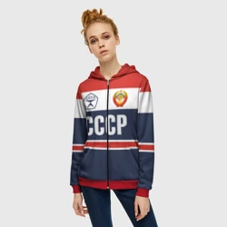 Женская толстовка 3D на молнии СССР - Союз Советских Социалистических Республик - фото 2