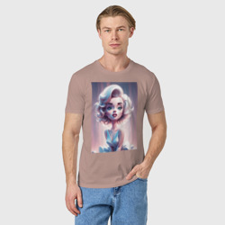 Мужская футболка хлопок Мультяшка Мэрилин Монро - нейросеть - фото 2