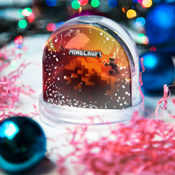 Игрушка Снежный шар Кубический мир minecraft - фото 2