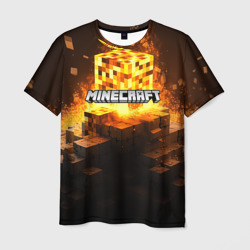 Minecraft огненный куб – Мужская футболка 3D с принтом купить со скидкой в -26%