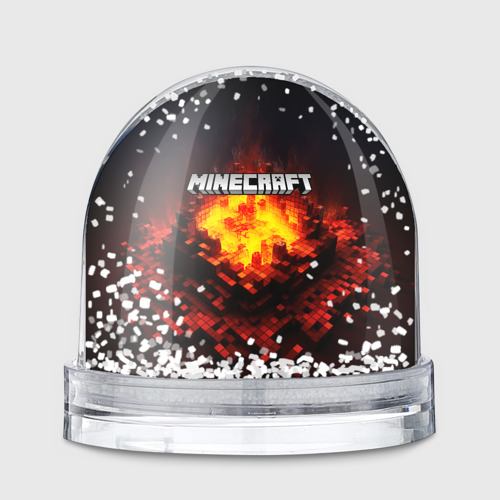 Игрушка Снежный шар Minecraft огненные кубики