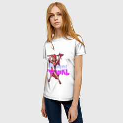 Женская футболка 3D Плохая девушка в красном - фото 2