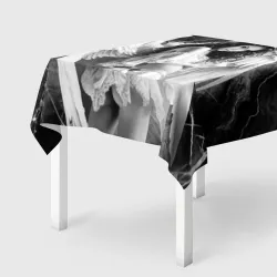 Скатерть 3D Брюнетка белый ангел