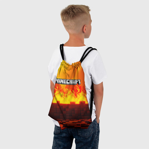 Рюкзак-мешок 3D Minecraft огненная стена - фото 4