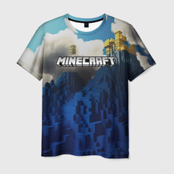 Minecraft лого и горы – Футболка с принтом купить со скидкой в -26%