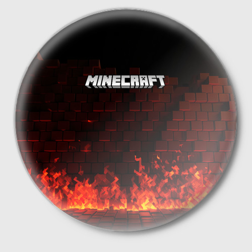 Значок Minecraft fire logo, цвет белый