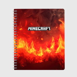 Тетрадь Minecraft logo  fire