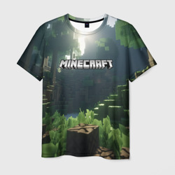 Minecraft logo world – Мужская футболка 3D с принтом купить со скидкой в -26%