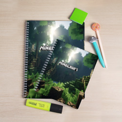 Тетрадь Minecraft logo world - фото 2