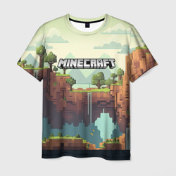 Minecraft logo квадратный мир – Футболка с принтом купить со скидкой в -26%