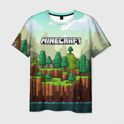 Minecraft logo  квадратный  мир – Мужская футболка 3D с принтом купить со скидкой в -26%