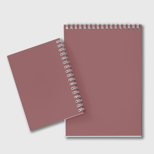 Блокнот Тёмный пыльно-розовый однотонный, цвет белый - фото 2