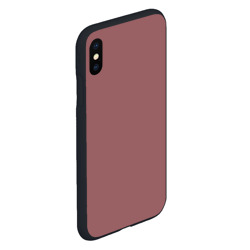 Чехол для iPhone XS Max матовый Тёмный пыльно-розовый однотонный - фото 2