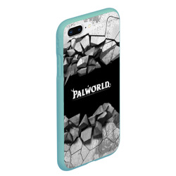 Чехол для iPhone 7Plus/8 Plus матовый Palworld лого на камнях - фото 2