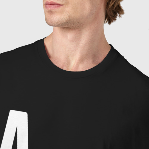 Мужская футболка хлопок Альберт мужчина с очень большой буквы, цвет черный - фото 6