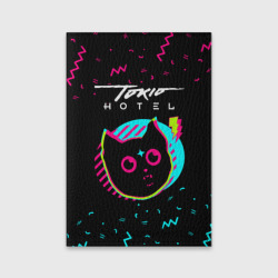 Обложка для паспорта матовая кожа Tokio Hotel - rock star cat