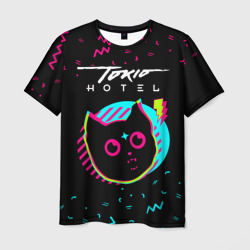 Мужская футболка 3D Tokio Hotel - rock star cat