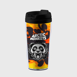 Термокружка-непроливайка Arctic Monkeys рок панда и огонь