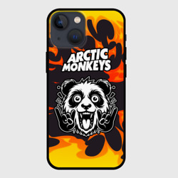 Чехол для iPhone 13 mini Arctic Monkeys рок панда и огонь