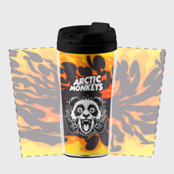 Термокружка-непроливайка Arctic Monkeys рок панда и огонь - фото 2