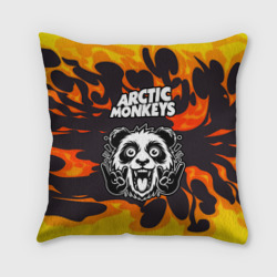 Подушка 3D Arctic Monkeys рок панда и огонь