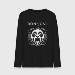 Мужской лонгслив хлопок Bon Jovi rock panda