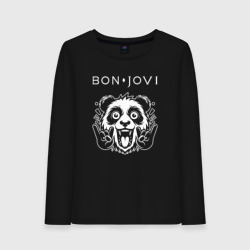 Женский лонгслив хлопок Bon Jovi rock panda