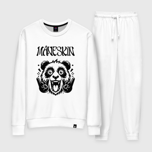 Женский костюм хлопок Maneskin - rock panda, цвет белый