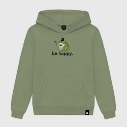 Женская толстовка хлопок Лягушка - be happy