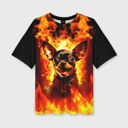 Адский Пёс – Женская футболка oversize 3D с принтом купить со скидкой в -50%
