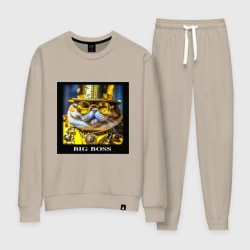 Женский костюм хлопок Мем кот барон в стиле стимпанк: big boss