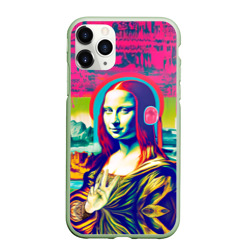 Чехол для iPhone 11 Pro матовый Кислотная Мона Лиза