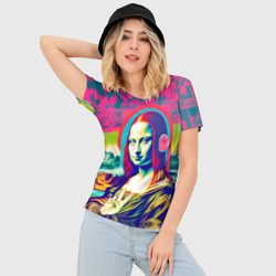 Женская футболка 3D Slim Кислотная Мона Лиза - фото 2